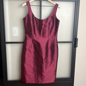 NWT Pamella Roland Silk Dress in Mulberry Size 8